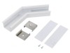Conector 135&deg; Alb Aluminiu VARIO30-07