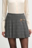 Morgan fustă pantaloni culoarea gri, mini, evazați, SHARY.F