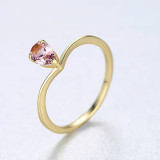 Cumpara ieftin Inel Argint cu Zirconiu Lady Modern Pink/Roz placat cu aur - ARG397H