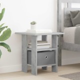 vidaXL Noptieră cu sertar Gri din beton 41 x 40 x 45 cm Lemn compozit 8000426