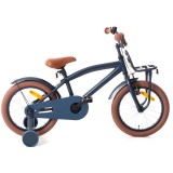 Bicicleta 16 inch cool boy cadru otel 26 cm frana v-brake suport frontal 2 roti ajutatoare far bleumarin, ProCart