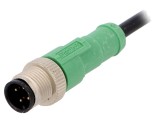 Cablu M12 4PIN Drept 1.5m 250VAC 4A PVC