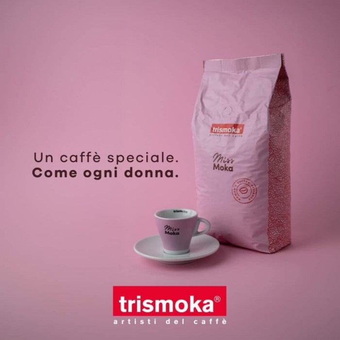 Set TRISMOKA MISS MOKA cu 6 cescute si farfurii pentru espresso