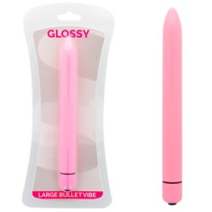 Vibrator Glossy Thin Vibe Deep Roz, 16,5 cm