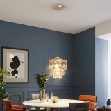 Greelustr Candelabru HQ-SG03, Candelabru cu petale de cristal cu bec E27, pentru bucatarie, hol, dormitor, otel+cristal
