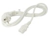 Cablu CEE 7/7 unghi, IEC C13 mamă 2m alb PVC, Goobay