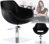 Scaun de coafat Laura hidraulic rotativ pentru salonul de coafură Suport cromat scaun de coafor