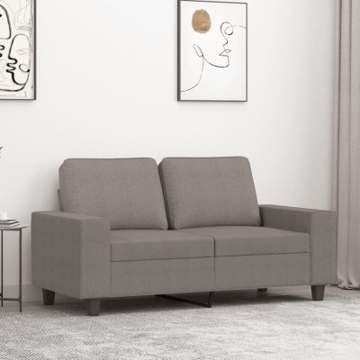 vidaXL Canapea cu 2 locuri, gri taupe, 120 cm, material textil 359390 foto