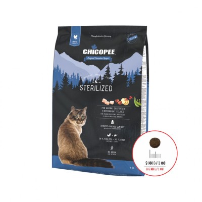 HRANA USCATA PENTRU PISICI SUPER PREMIUM CHICOPEE HNL STERILIZED 8KG foto