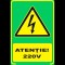 Semn fosforescent atentie 220 volti a4