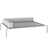 PawHut Pat Ridicat cu Pernă Detasabilă, Plasa Ventilată, Talie Medie, Gri Deschis | Aosom Romania