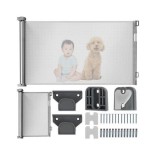 Poarta, plasa, de siguranta, protectie copii, retractabila, gri, 13x160x85 cm, Ruhhy GartenVIP DiyLine, Isotrade