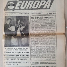 europa 25-31 august 1992-stefan banica la fetivalul de la mamaia,regele mihai