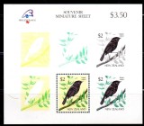 NOUA ZEELANDA 1989, Fauna - Pasari, bloc neuzat, MNH, Nestampilat