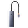 Baseus - Docking Station UltraJoy (B00052803811-01) - Type-C to HDMI, VGA, 4xUSB, Type-C, 4K@60Hz - Space Grey