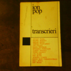 Ion Pop Transcrieri, ed. princeps, avangarda