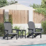 Scaune Adirondack 2 pcs Gri Deschis 74x82x90 cm HDPE