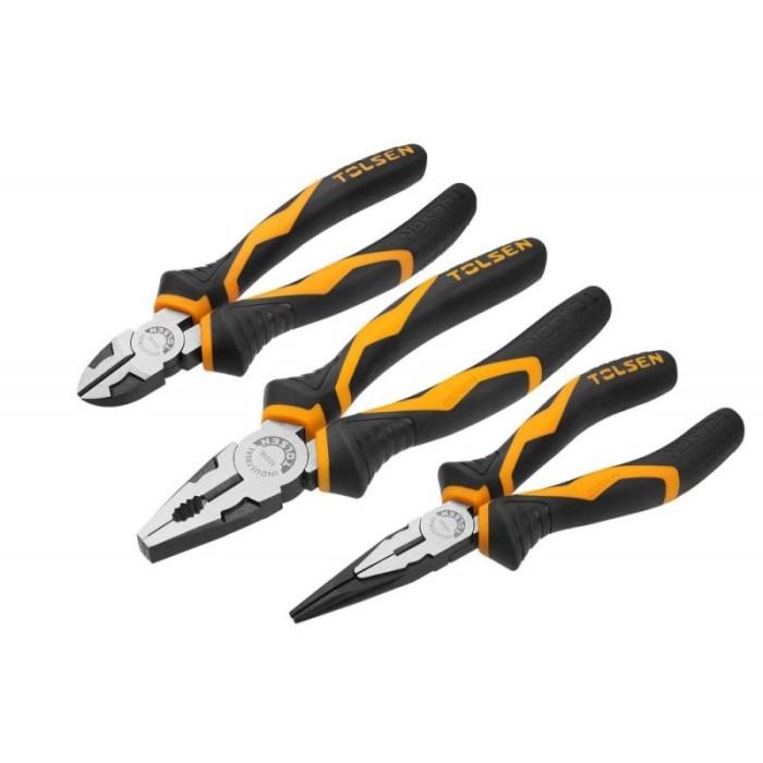Set 3 clesti GRIPro Tolsen, maner plastic, finisaj negru Set 3 clesti GRIPro Tolsen, maner plastic, finisaj negru