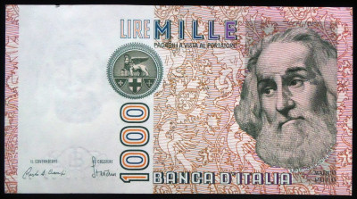 Bancnota 1000 LIRE - ITALIA, anul 1982 *cod 808 = UNC foto