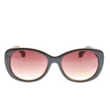 Ochelari de soare eleganti cu rame negre si lentile roz gradient