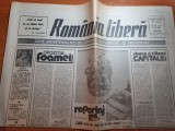 Romania libera 15 august 1990-festivalul filmului costinesti,privatizarea