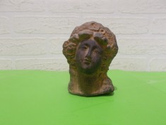 CAP de MUZA , ceramica MODELATA MANUAL , colectie , sculptura lut
