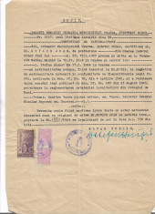 Certificat de nationalitate copie 1946 Oradea Ardealul de Nord foto