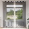 Gossi perdele voile cu oeli 2 buc negru 140x245 cm
