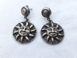 Argint CERCEI SOARE vintage VECHI patina MINUNATA de efect SUPERBI rari ITALIA