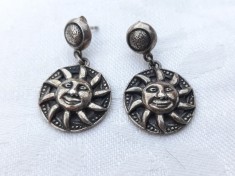 argint CERCEI SOARE vintage VECHI patina MINUNATA de efect SUPERBI rari ITALIA