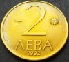 Moneda 2 LEVA - BULGARIA, anul 1992 *cod 1940 C, Europa