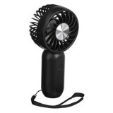 Ventilator Portabil Negru cu 3 Viteze și &Icirc;ncărcare USB, CMCLASS