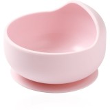 BabyOno Siilicone Plate 6m+ bol din silicon cu ventuză 6 m+ Pink 1 buc