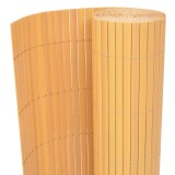 VidaXL Gard de grădină cu două fețe, galben, 90 x 500 cm, PVC