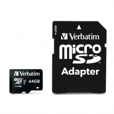 Card de memorie Verbatim microSDXC Premium 64GB Clasa 10 UHS-i U1 cu adaptor SD foto