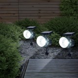 Proiector Solar cu LED, Model Rotund, Inclinare Reglabilă, Negru, Oem