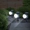 Proiector Solar cu LED, Model Rotund, Inclinare Reglabilă, Negru