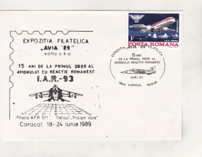 bnk fil Plic ocazional Expofil Avia `89 Caracal - IAR 93 15 ani de la primul zbor foto