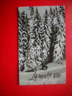 HOPCT 9109 LA MULTI ANI / PEISAJ DE IARNA / -FELICITARE ANIVERSARA-1 FILA -CIRCULATA foto