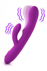 Vibrator Ultra Rabbit FemmeFunn, 21 Moduri Stimulatoare, Silicon Premium, USB, Mov, 24.6 cm foto