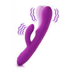 Vibrator Ultra Rabbit FemmeFunn, 21 Moduri Stimulatoare, Silicon Premium, USB, Mov, 24.6 cm