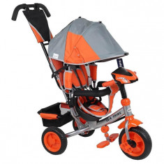 Tricicleta Multifunctionala Cu Sunete Si Lumini Lux Trike Grey-Orange foto