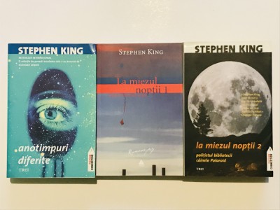 Anotimpuri Diferite, La Miezul Noptii (Vol 1,2) Stephen King, Politistul Bibliotecii, Cainele Polaroid, Langolierii, Fereastra secreta, Secret Window foto