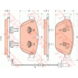 Set placute frana Trw GDB1884, parte montare : Punte fata