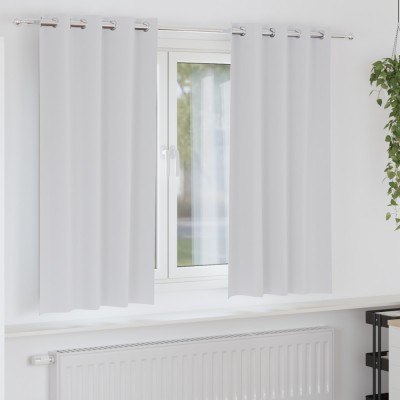 vidaXL Perdele cu perdele 2 pcs Gri deschis 175 x 140 cm Poliester foto