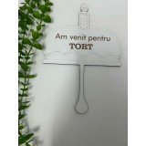 Props in forma de tort din MDF,combinat cu fetru mov