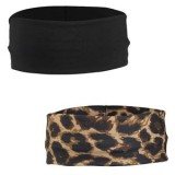 Set Panglici de Păr, 2 buc, Neagră și Leopard, CMCLASS