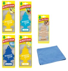 Set 5 braduti odorizant Wunder-Baum Mix Arome si Laveta Microfibra 30x40cm