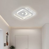 Lustra LED PERU 36W, 2 Patrate, lumina Rece/Calda/Neutra, Negru ModernLight Concept