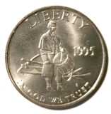 SUA HALF 1/2 DOLLAR 1995 S IMBOGATIM VIITORUL PREZERVAND TRECUTUL JUBILIARA RARA, America de Nord, Nichel